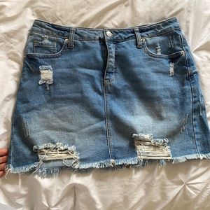 Wild Fable Distressed Jean Skirt